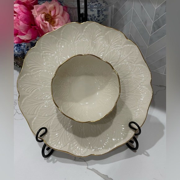 Lenox Dining Vintage Lenox Chip And Dip Greenfield Collection